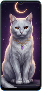 Силиконовый чехол Mystic White Cat Gothic Dark Purple Gold для Vivo Y53s - 6805u-2438 изображение 