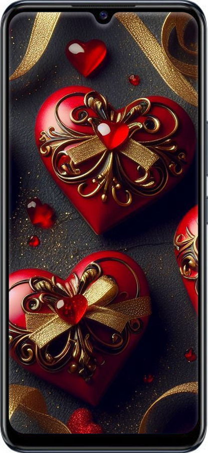 Силіконовий чехол Сердечки v4 для Vivo Y73S - 5834u-2159 изображение 