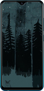 TPU чехол Лиса и ночной лес для Vivo Y91C - 6481b-1762 изображение 