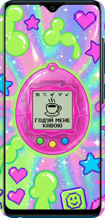 3D пластиковый матовый чехол Y2K Aesthetic Retro Pet: Годуй мене кавою для Vivo Y91C - 6784m-1762 изображение 