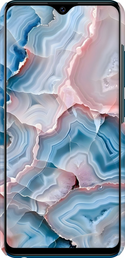 3D пластиковый матовый чехол Мрамор для Vivo Y91C - 6306m-1762 изображение 