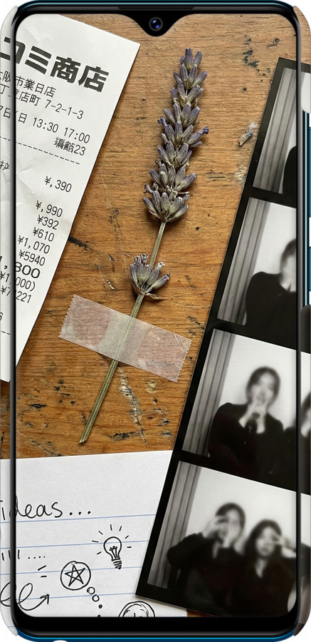 3D пластиковый матовый чехол Aesthetic Scrapbook Collage для Vivo Y91C - 6773m-1762 изображение 