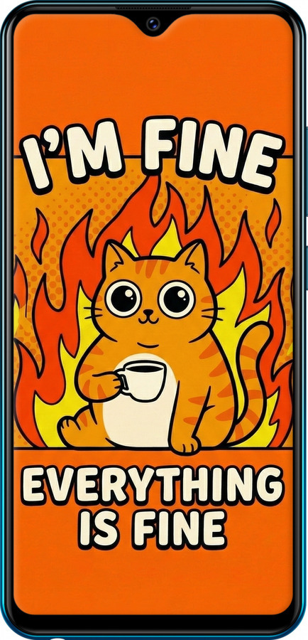 Силіконовий чехол Funny Cat для Vivo Y91C - 6786u-1762 изображение 