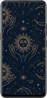 Силіконовий чехол Celestial Harmony: Sun & Moon Gold Mystic Pattern для Vivo Z5X - 6778u-1765 изображение 