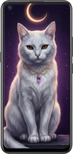 Силиконовый чехол Mystic White Cat Gothic Dark Purple Gold для Vivo Z5X - 6805u-1765 изображение 