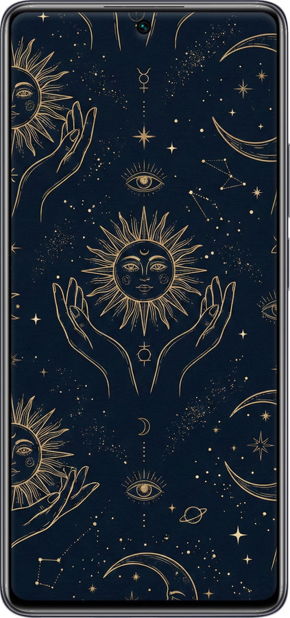 TPU чехол Celestial Harmony: Sun & Moon Gold Mystic Pattern для Xiaomi 11T Pro - 6778b-2552 изображение 