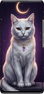 3D пластиковий матовий чехол Mystic White Cat Gothic Dark Purple Gold для Xiaomi 11T - 6805m-2487 изображение 
