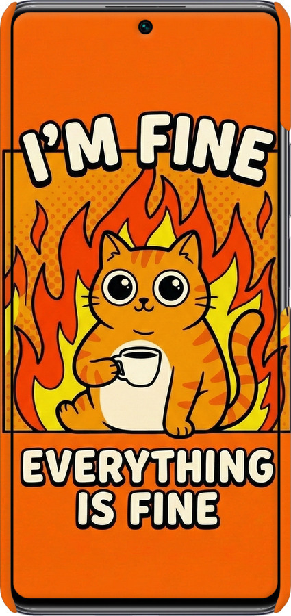 3D пластиковый матовый чехол Funny Cat для Xiaomi 11T Pro - 6786m-2552 изображение 