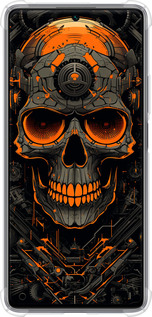 Силикон с усиленными углами чехол Череп для Xiaomi 11T Pro - 5952sp-2552 изображение 