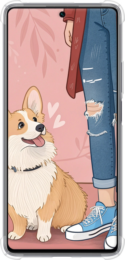 Силіконовий протиударний с посиленими кутами чехол Корги 3 для Xiaomi 11T - 6707sp-2487 изображение 