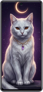 Силиконовый чехол Mystic White Cat Gothic Dark Purple Gold для Xiaomi 11T - 6805u-2487 изображение 