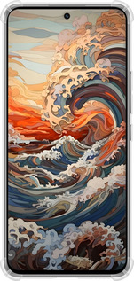 Силіконовий протиударний с посиленими кутами чехол Арт хвилі для Xiaomi 12 Lite - 6324sp-2579 изображение 