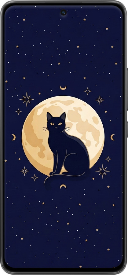 Силиконовый чехол Cute Cat Celestial/Witchy для Xiaomi 12 Lite - 6787u-2579 изображение 