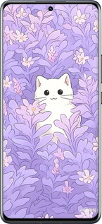 Силіконовий чехол Котик в цветах для Xiaomi 12 Pro - 6390u-2560 изображение 