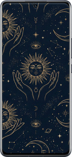 Силиконовый чехол Celestial Harmony: Sun & Moon Gold Mystic Pattern для Xiaomi 12 Pro - 6778u-2560 изображение 