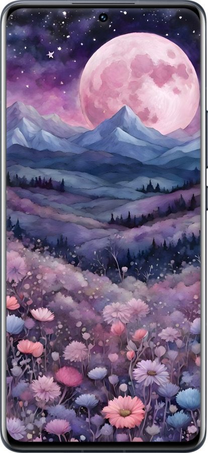 Силиконовый чехол Ночь луна арт для Xiaomi 12 Pro - 6319u-2560 изображение 