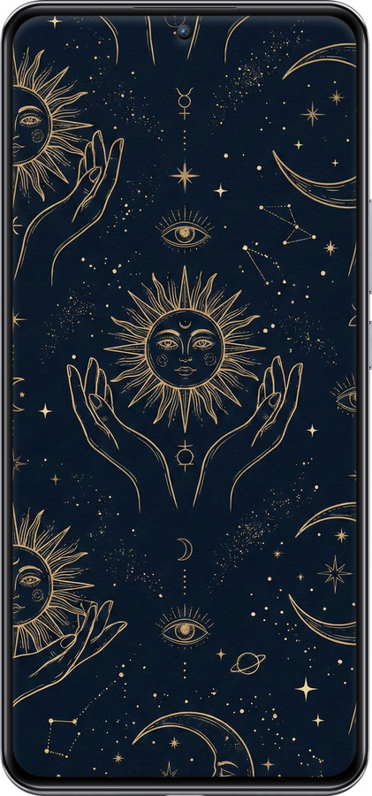 TPU чехол Celestial Harmony: Sun & Moon Gold Mystic Pattern для Xiaomi 12T Pro - 6778b-2869 изображение 