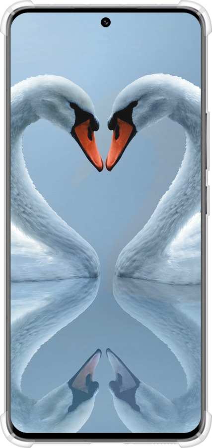 Силикон с усиленными углами чехол Лебеди для Xiaomi 13 Pro - 6007sp-2959 изображение 