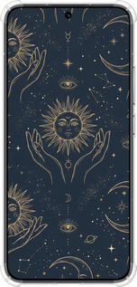 Силикон с усиленными углами чехол Celestial Harmony: Sun & Moon Gold Mystic Pattern для Xiaomi 13 - 6778sp-2957 изображение 