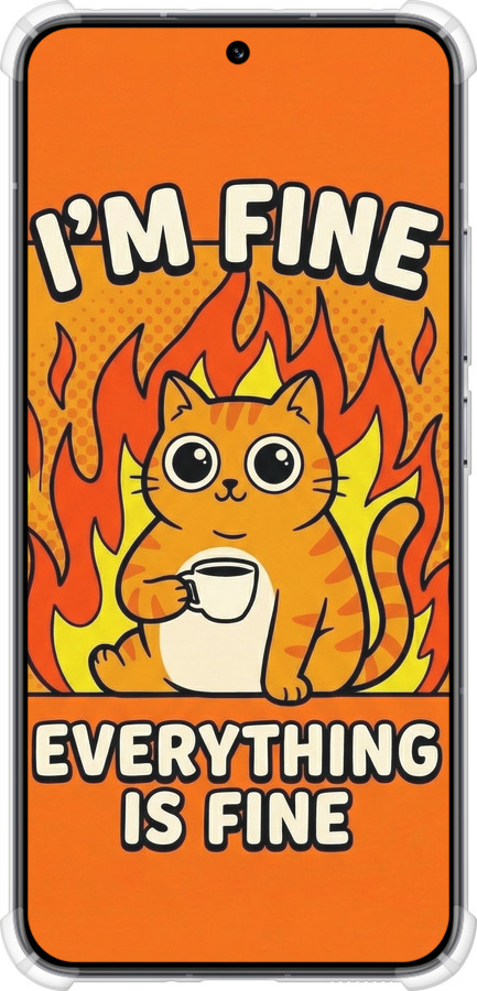 Силикон с усиленными углами чехол Funny Cat для Xiaomi 13 - 6786sp-2957 изображение 