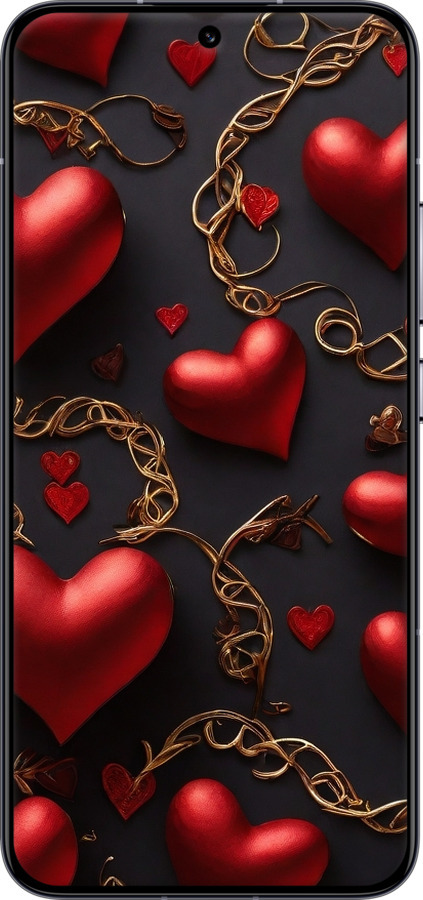 Силіконовий чехол Сердечки для Xiaomi 13 - 5831u-2957 изображение 