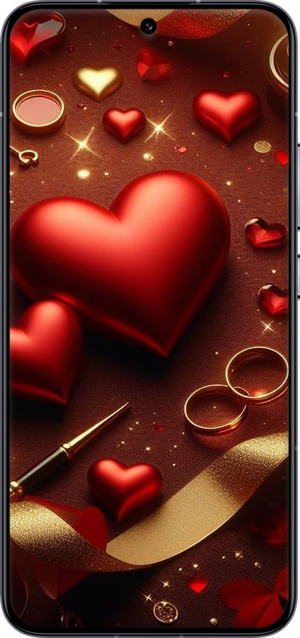 Силіконовий чехол Сердечки v3 для Xiaomi 13 - 5833u-2957 изображение 