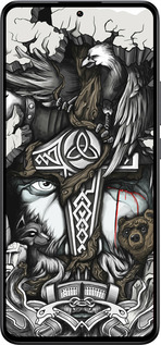 Силиконовый чехол Тату Викинг для Xiaomi 13T - 4098u-4142 изображение 