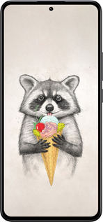 Силиконовый чехол Енотик с мороженым для Xiaomi 13T - 4602u-4142 изображение 