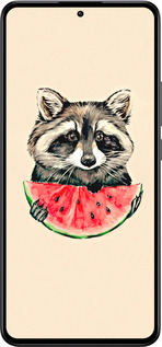 Силиконовый чехол Енотик с арбузом для Xiaomi Redmi K60 Ultra - 4605u-4143 изображение 