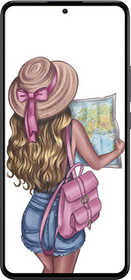 Силиконовый чехол Девушка с картой для Xiaomi Redmi K60 Ultra - 4704u-4143 изображение 