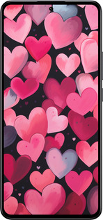 Силиконовый чехол Сердечки 4 для Xiaomi 13T - 5662u-4142 изображение 