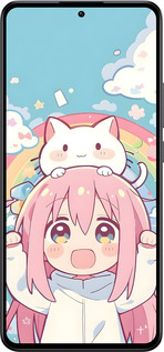 Силіконовий чехол Девочка аниме радуга для Xiaomi 13T PRO - 6304u-3810 изображение 