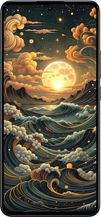 Силиконовый чехол Арт волны для Xiaomi Redmi K60 Ultra - 6332u-4143 изображение 