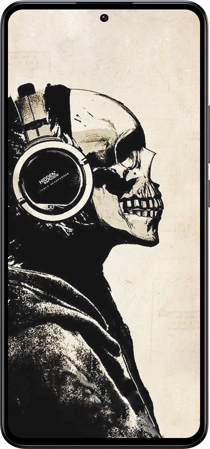 Силиконовый чехол Скелет-меломан v2 для Xiaomi 13T PRO - 1200u-3810 изображение 