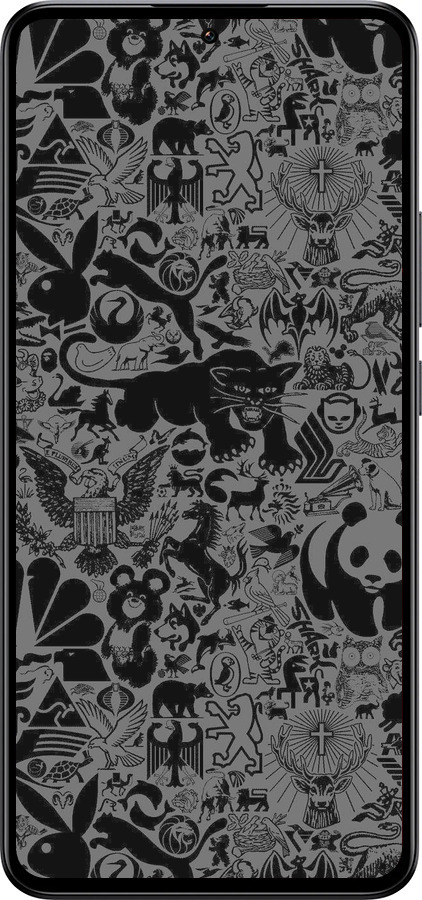 Силиконовый чехол Чёрно-серый стикер бомбинг для Xiaomi Redmi K60 Ultra - 2432u-4143 изображение 