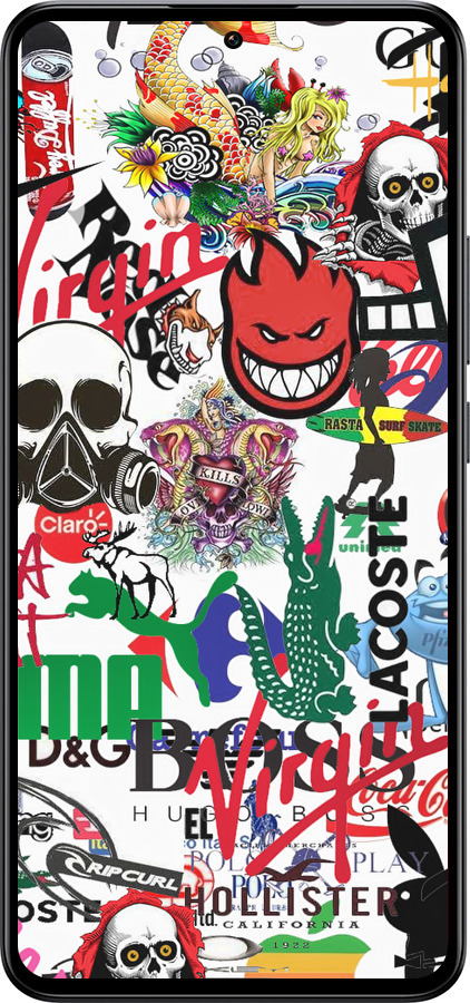 Силиконовый чехол Many different logos для Xiaomi Redmi K60 Ultra - 4022u-4143 изображение 