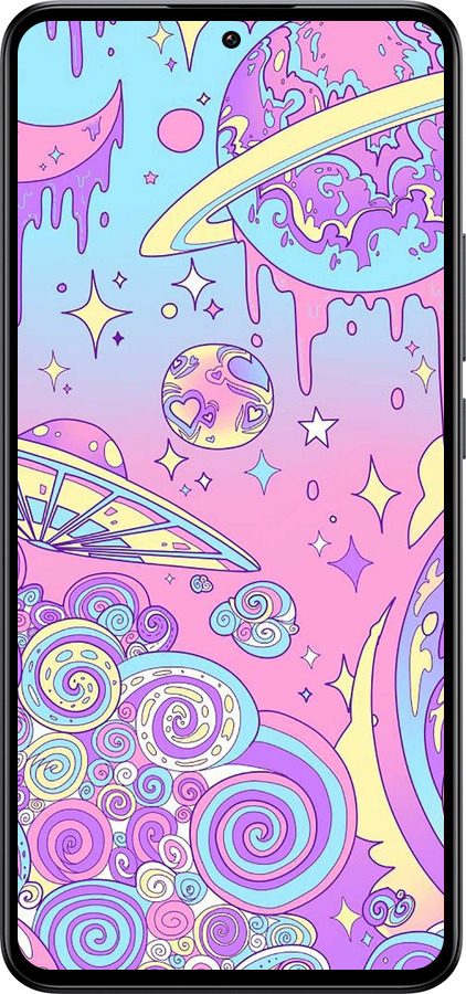 Силиконовый чехол Розовая галактика для Xiaomi 13T - 4146u-4142 изображение 