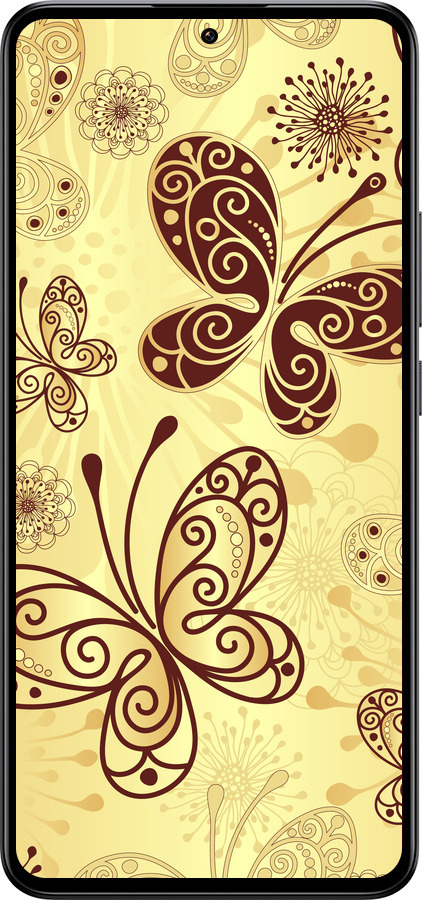 Силиконовый чехол Красивые бабочки для Xiaomi 13T - 4170u-4142 изображение 