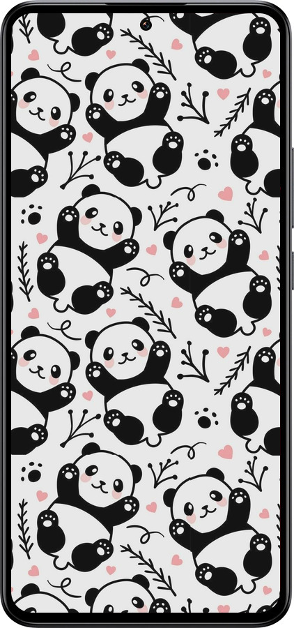 Силиконовый чехол Панды для Xiaomi Redmi K60 Ultra - 4318u-4143 изображение 