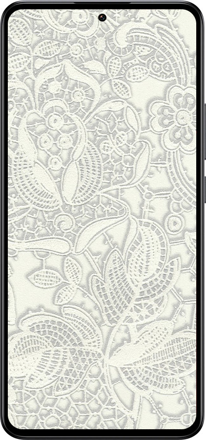 Силіконовий чехол Біле мереживо для Xiaomi 13T - 4383u-4142 изображение 