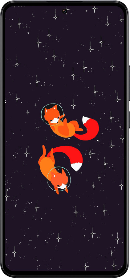 Силиконовый чехол Лисички в космосе для Xiaomi 13T PRO - 4519u-3810 изображение 