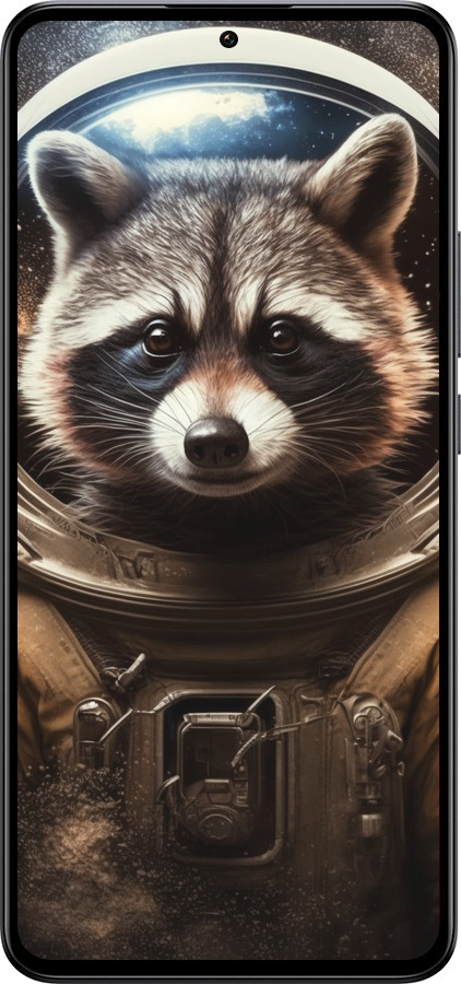 Силиконовый чехол Raccoon austronaut для Xiaomi Redmi K60 Ultra - 5581u-4143 изображение 