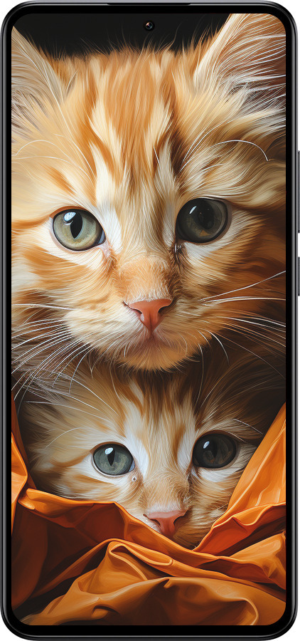 Силиконовый чехол Котики 2 для Xiaomi Redmi K60 Ultra - 5664u-4143 изображение 