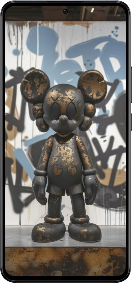 Силиконовый чехол Bronze kaws v2 для Xiaomi 13T - 6098u-4142 изображение 