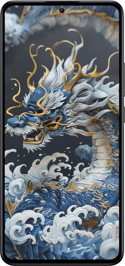 Силиконовый чехол Водяной дракон для Xiaomi 13T - 6113u-4142 изображение 