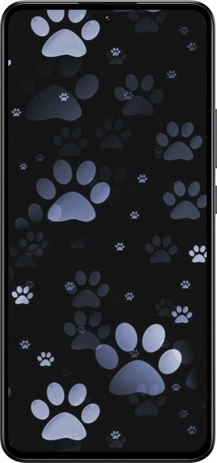 Силиконовый чехол С синими отпечатками лап для Xiaomi Redmi K60 Ultra - 6441u-4143 изображение 