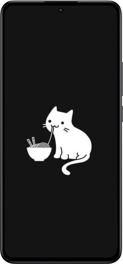 Силиконовый чехол С милым котом на черном фоне для Xiaomi 13T - 6528u-4142 изображение 