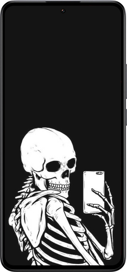 Силиконовый чехол Скелет делает Selfie для Xiaomi 13T - 6535u-4142 изображение 