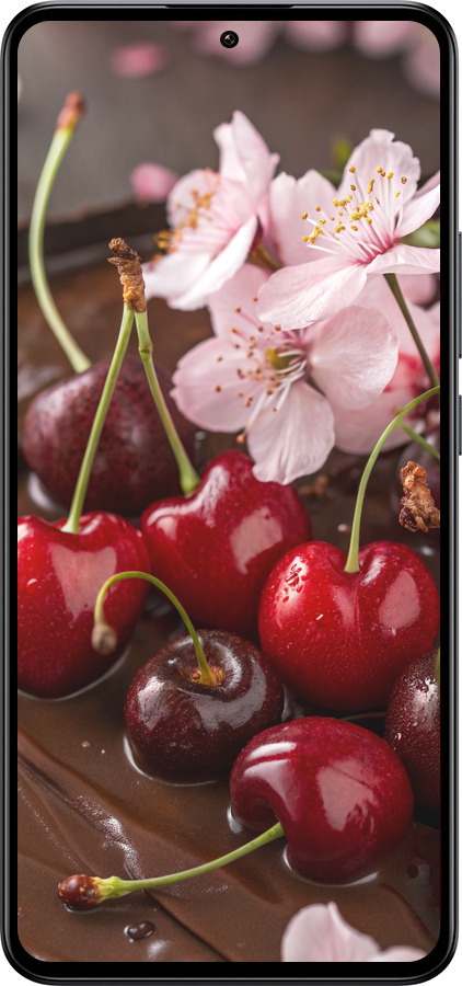 Силиконовый чехол Вишня в шоколаде для Xiaomi 13T - 6698u-4142 изображение 