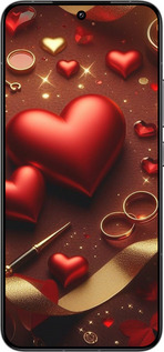 Силиконовый чехол Сердечки v3 для Xiaomi 14 - 5833u-3408 изображение 